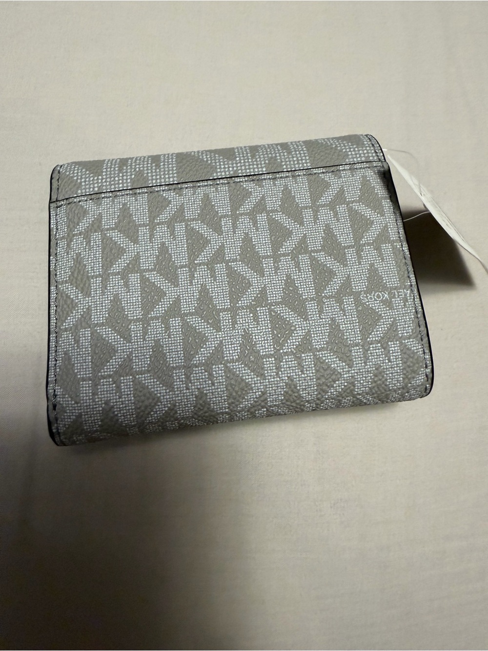 Michael Kors Silver/Gray MK Logo Folding Wallet - Picture 6 of 7